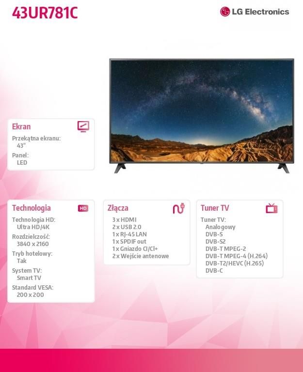 LG Electronics TVLGE43LUR781C0