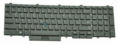 DELL Klawiatura do Precision 7710, z trackpoint-em, niepodświetlana, US