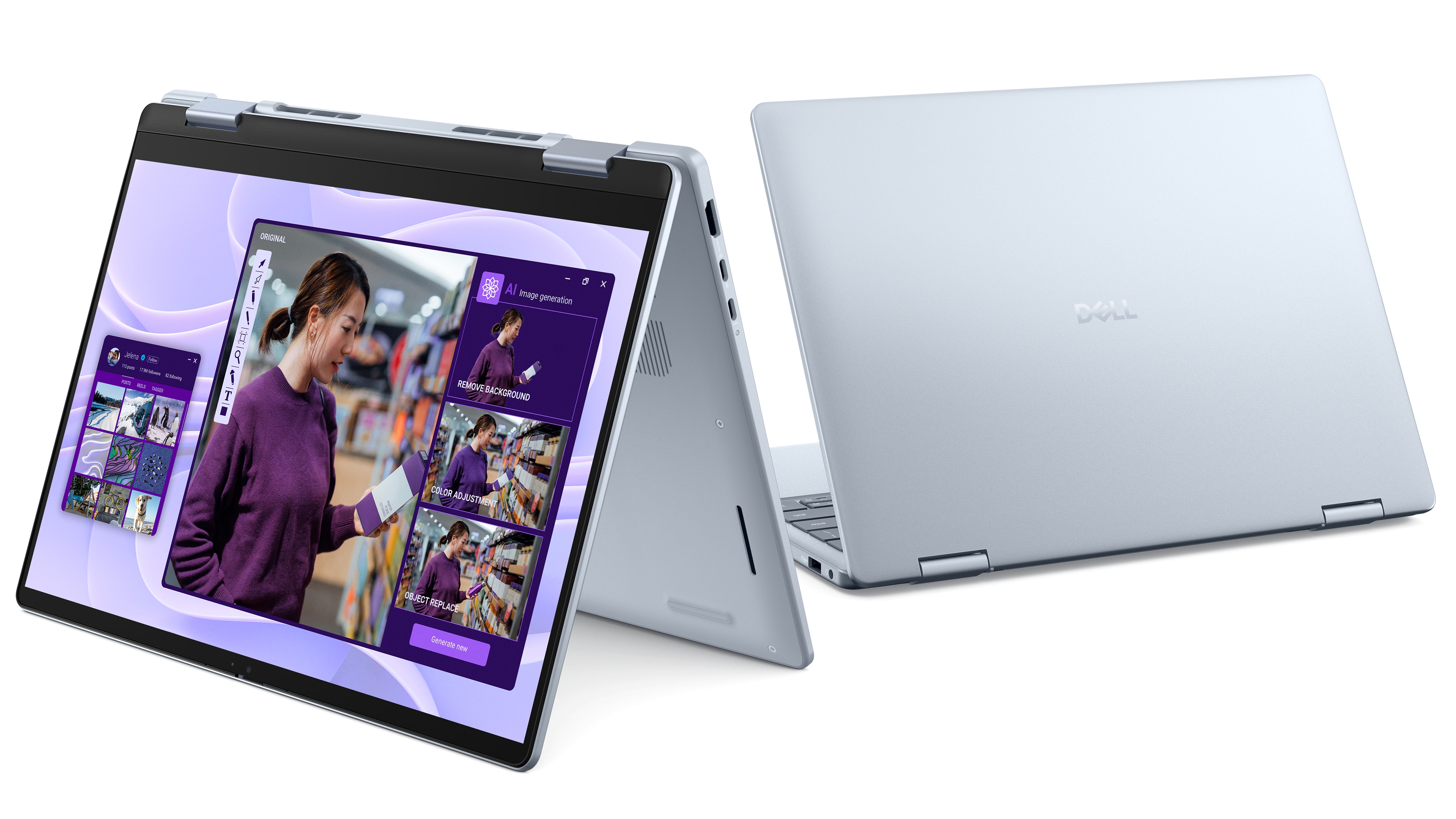 Dynamiczna zawartość notebooka Dell.