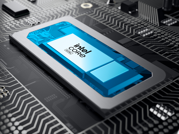 Dekoracyjna ilustracja procesora wewnętrznego.