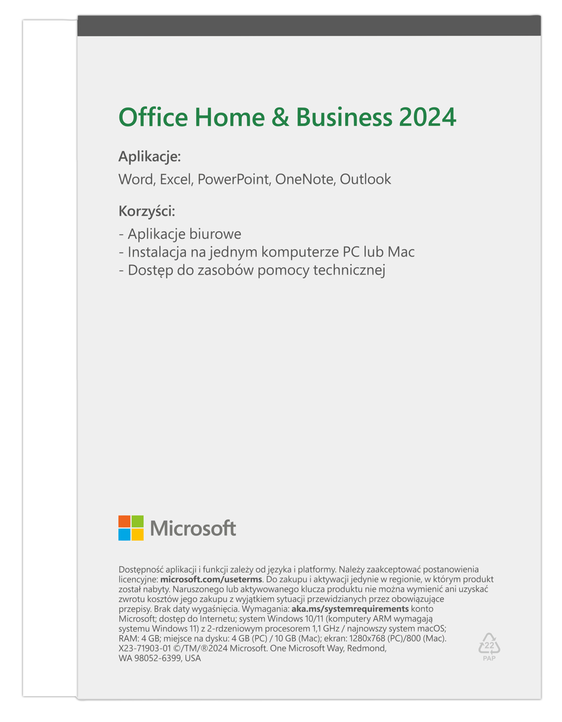 Microsoft Microsoft Office 2021 Home & Business ESD All Lng EuroZone PK Lic Online DwnL