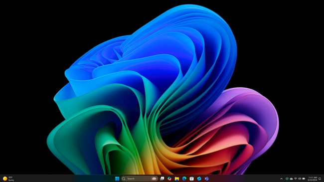 Widok interfejsu użytkownika systemu Windows 11.