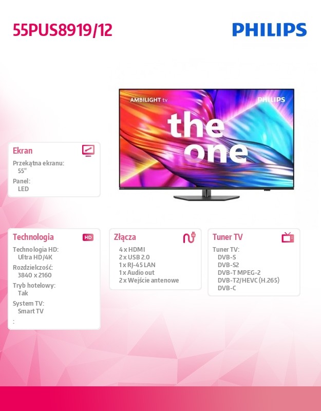 Philips TVPHI55LPUS8919