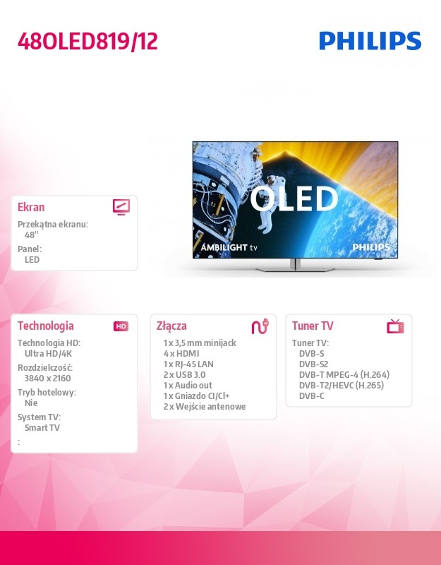 Philips TVPHI48OLED8190