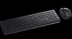 Ilustracja przedstawiająca bezprzewodową klawiaturę i mysz Dell Pro KM5221W.