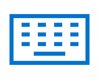 Konturowa ikona klawiatury.