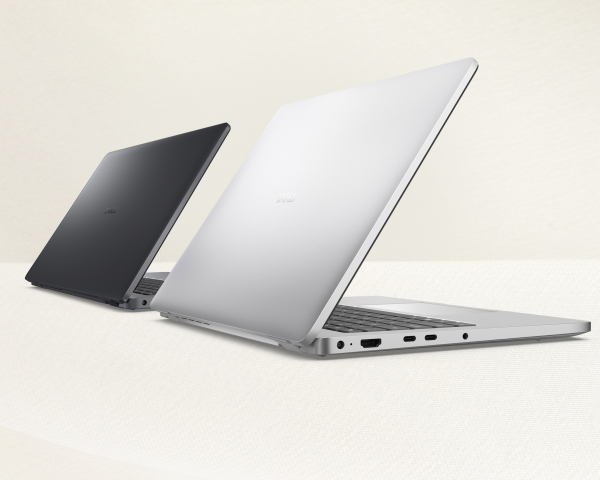 Obraz dw&oacute;ch komputer&oacute;w Dell Pro w&nbsp;dw&oacute;ch r&oacute;żnych kolorach