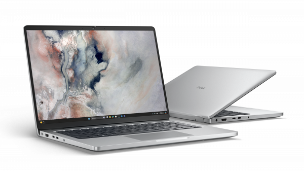 Podw&oacute;jny widok Dell Pro &mdash; otwarty i niedomknięty