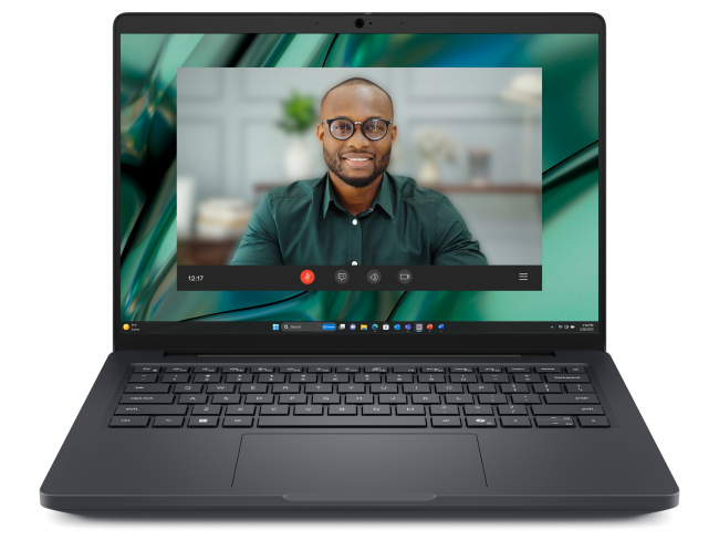 Notebook Dell Pro Max&nbsp;14 ustawiony przodem.