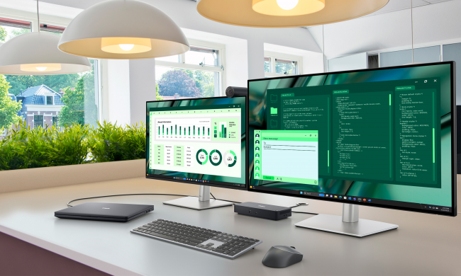 Ekosystem Dell na biurku.