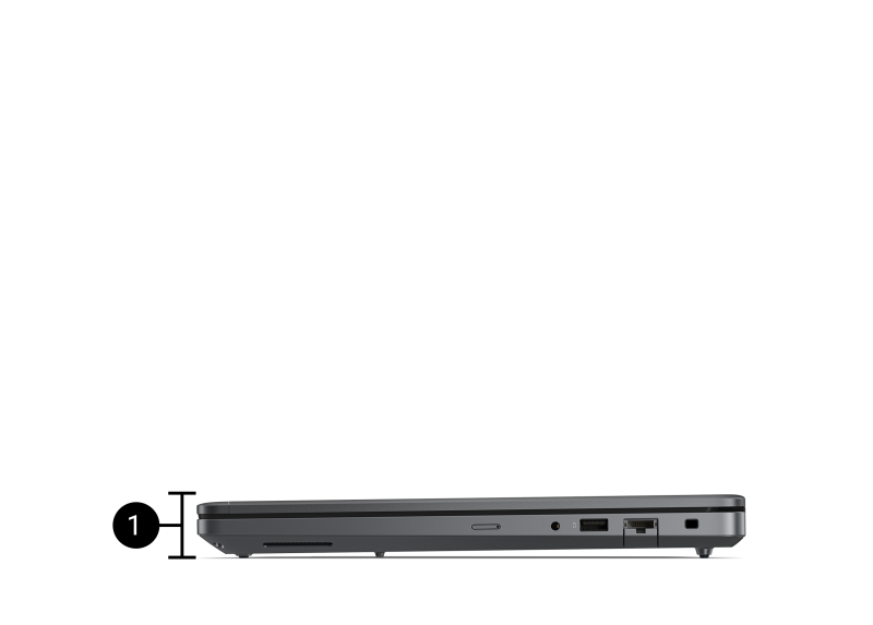 Widok z&nbsp;boku zamkniętego notebooka Dell Pro Precision&nbsp;14 z&nbsp;serii&nbsp;5.