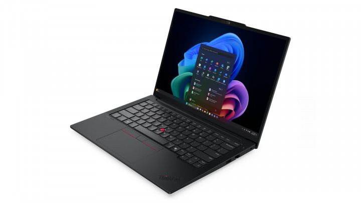 Laptop Lenovo ThinkPad E14 Gen 8 W11Pro copilot PC czarny lewy przód