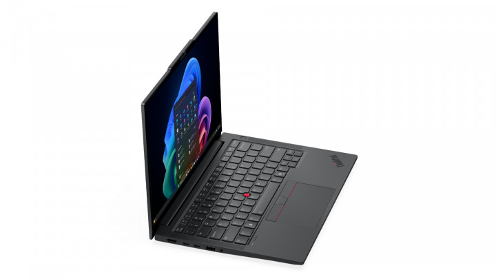 Laptop Lenovo ThinkPad E14 Gen 8 W11Pro copilot PC czarny prawy prz&oacute;d